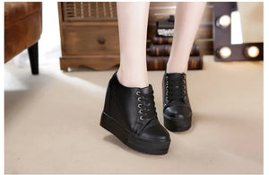 Black Platform Sneakers Casual