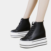 Schwarze Chunky-Plateau-Sneaker