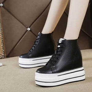 Black Platform Sneakers Chunky
