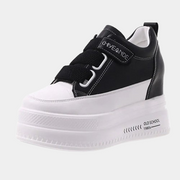 Schwarze High-Top Plateau-Sneaker