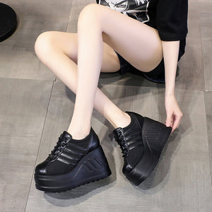 Black Platform Sneakers Large Size