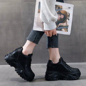 Black Platform Sneakers New