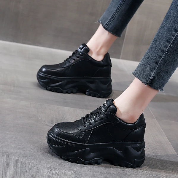 Black Platform Sneakers New