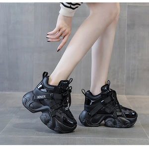 Black Platform Sneakers Techwear