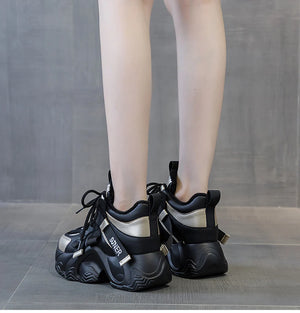 Black Platform Sneakers Techwear