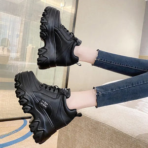 Black Platform Sneakers Trainers