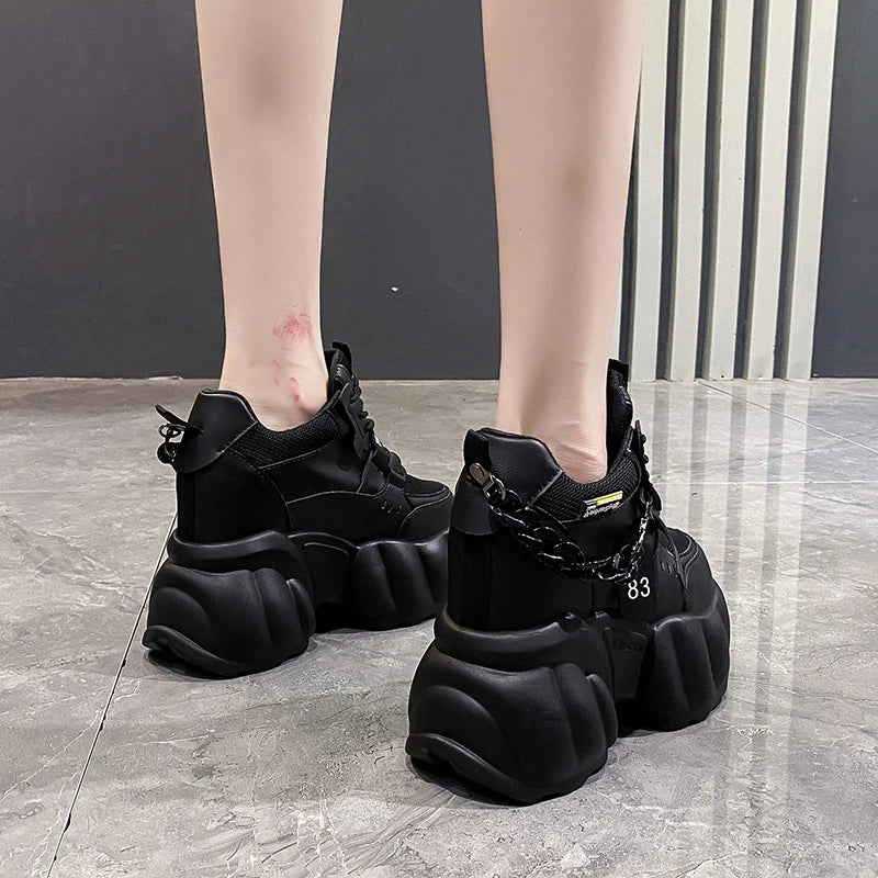 Black Platform Sneakers Women CYBER TECHWEAR