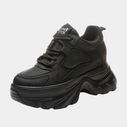 Schwarze Vulkanisierte Plateau-Sneaker für Damen