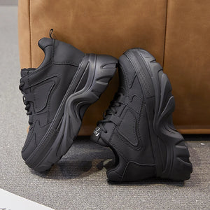 Black Platform Vulcanized Women Sneakers