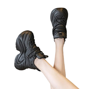 Black Platform Women Sneakers