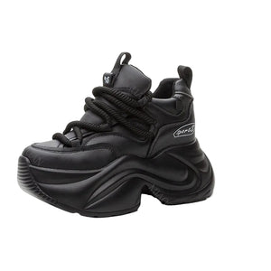 Black Platform Women Sneakers