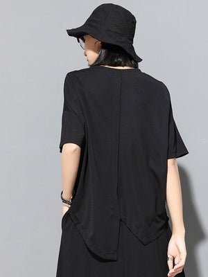 Black Pocket T Shirt Women's