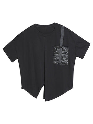 Black Pocket T Shirt Women's