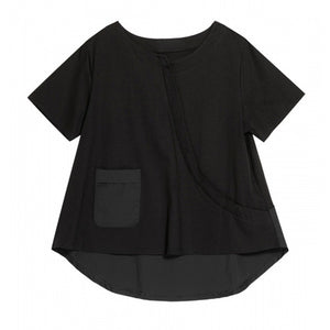 Black Pocket T Shirts Women's