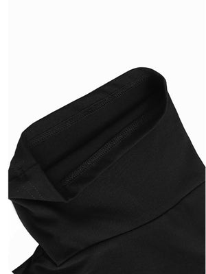 Black Printed Oversized Casual T-shirt for Women