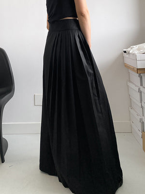 Black Printed Skirt Y2K