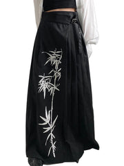 Black Printed Skirt Y2K