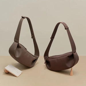 Black PU Leather Crossbody Sling Bag