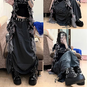 Black PU Leather Lace Up Womens Boots