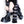 Black PU Leather Lace Up Womens Boots