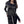 Black PU Leather Moto Jacket Women - product view on white background