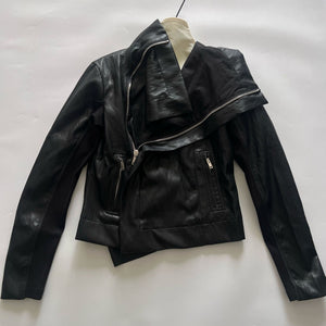Black PU Leather Moto Jacket Women