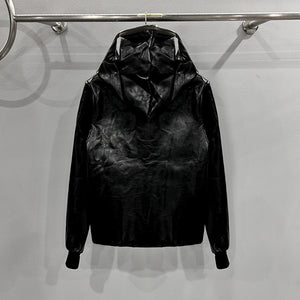 Black PU Leather Moto Jacket