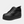 Black PU Leather Platform Sneakers Techwear