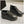 Black PU Leather Platform Sneakers Techwear