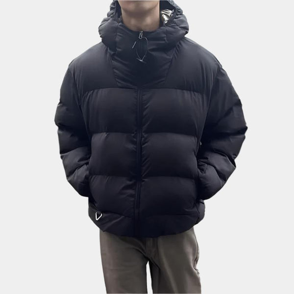 Black Puffer Long Jacket