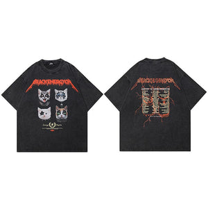 Black Retro Y2K Style Shirt