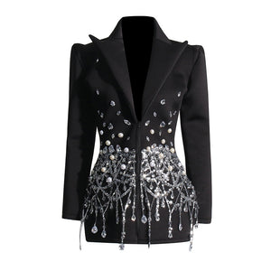 Black Sequin Jacket For Women