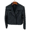 Black Sequin Jacket Women's