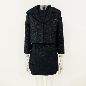 Black Sequin Jacket Women's