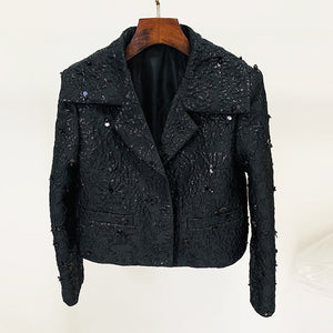 Black Sequin Jacket Women's