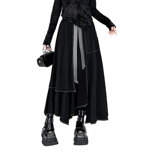 Black Skirt Goth Pleated