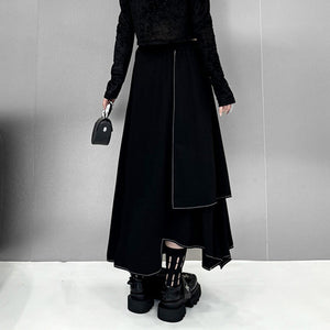Black Skirt Goth Pleated