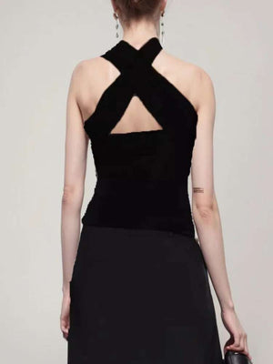Black Sleeveless T Shirt Women's