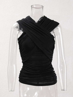 Black Sleeveless T Shirt Women's