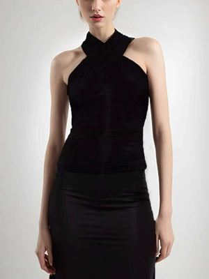 Black Sleeveless T Shirt Women's