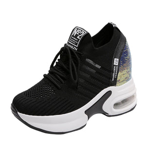 Black Slip On Platform Sneakers