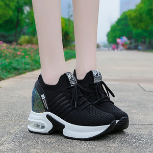 Black Slip On Platform Sneakers