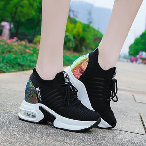 Black Slip On Platform Sneakers