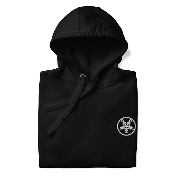 Black Soft Embroidered Hoodie