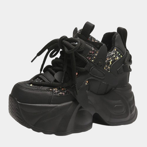 Black Sole Platform Sneakers