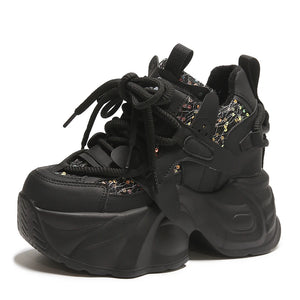 Black Sole Platform Sneakers