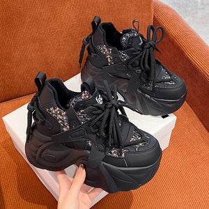 Black Sole Platform Sneakers