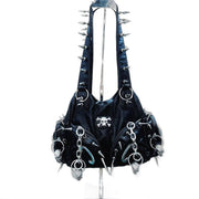 Black Studded Skull Y2k Purse