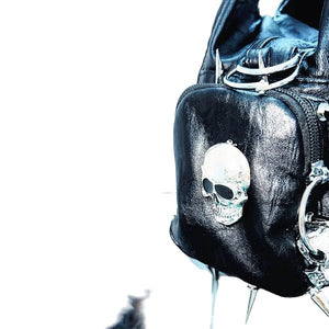 Black Studded Skull Y2k Purse