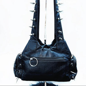 Black Studded Skull Y2k Purse
